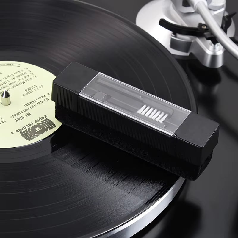 Vinyl Phonograph Cleaner Brush Dust Remover Anti-Static Velvet CD/LP Cleaning Kit Record Brush Set Turntable Player Accessories