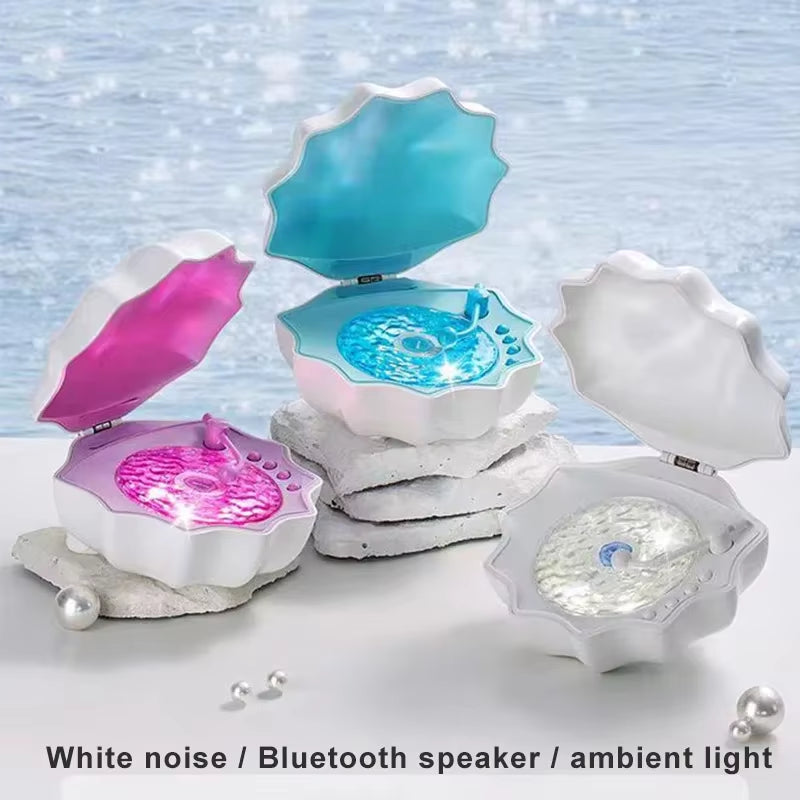 Portable Bluetooth Speaker Retro Design Colorful Projection Light White Noise Sleep Aid Bluetooth Soundbox Wireless Music Player