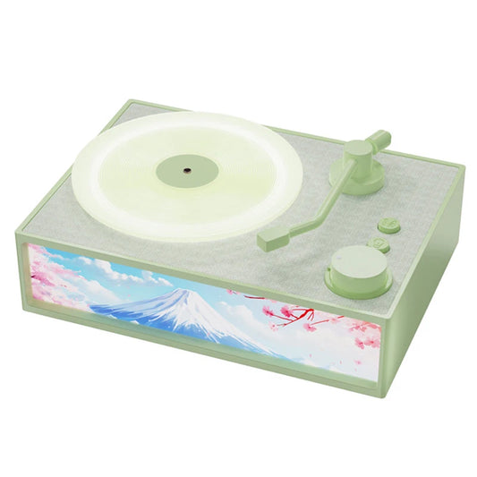 Vintage Vinyl Record Player Portable Retro Bluetooth Speaker Aromatherapy Atmosphere Lamp Sound Box Bluetooth 5.3 Music Center