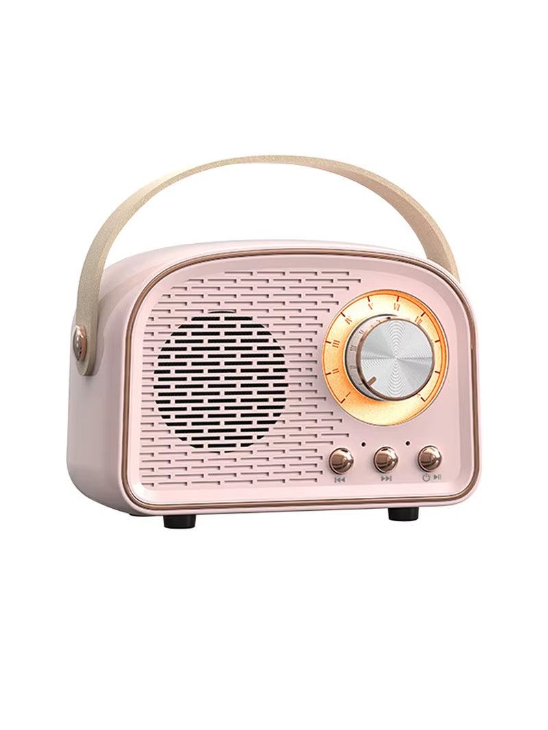 Mini Retro Bluetooth Portable Speaker with Radio , Outdoor Wireless Stereo, MP3 Player for Iphone Android Support TF Card USB