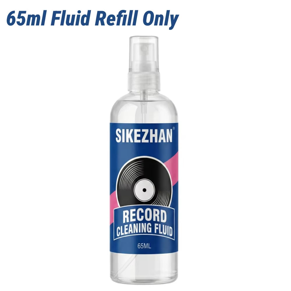 Record Cleaner Kit with 65Ml Spray, Anti-Static Velvet Brush & Stylus Cleaning Tools for Safe Vinyl Turntable Use by