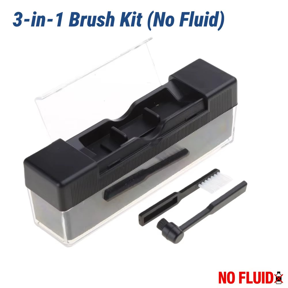 Record Cleaner Kit with 65Ml Spray, Anti-Static Velvet Brush & Stylus Cleaning Tools for Safe Vinyl Turntable Use by