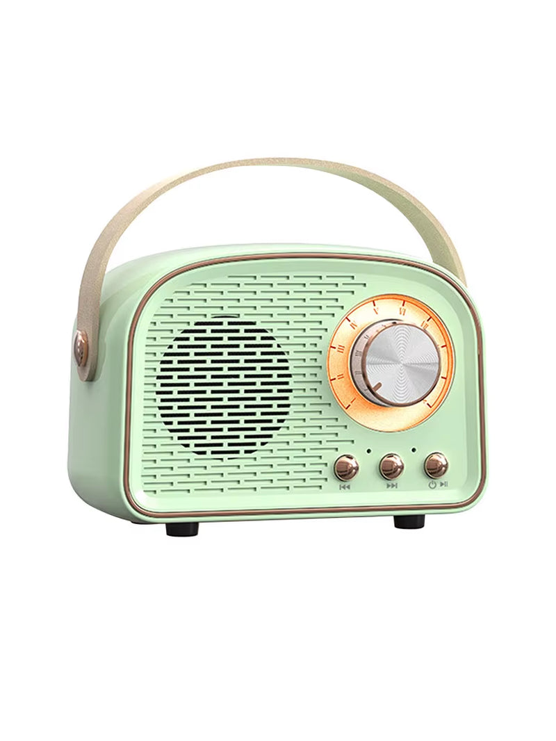 Mini Retro Bluetooth Portable Speaker with Radio , Outdoor Wireless Stereo, MP3 Player for Iphone Android Support TF Card USB