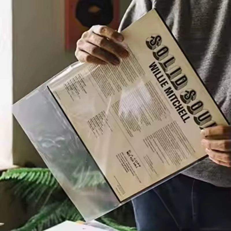Premium 12-Inch Vinyl Record Sleeves,Protective Storage Outer Cover No-Seal Flap Design,Open-End for Easy Access & Protection